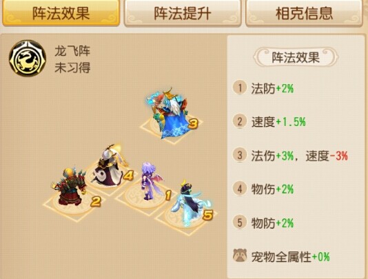 梦幻西游手游什么阵克龙飞阵