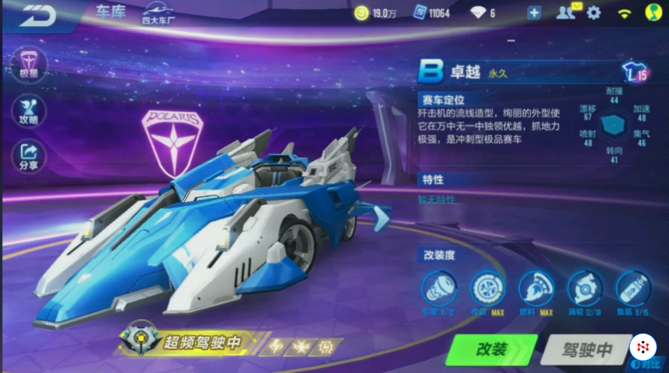 qq飞车哪个车跑竞速最好