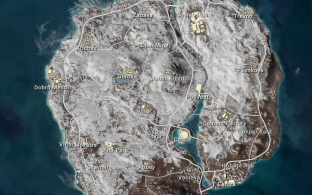 绝地求生哪里有滑雪场