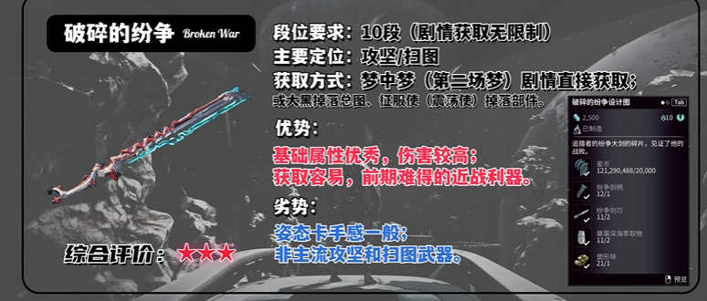 星际战甲新手刀推荐哪个