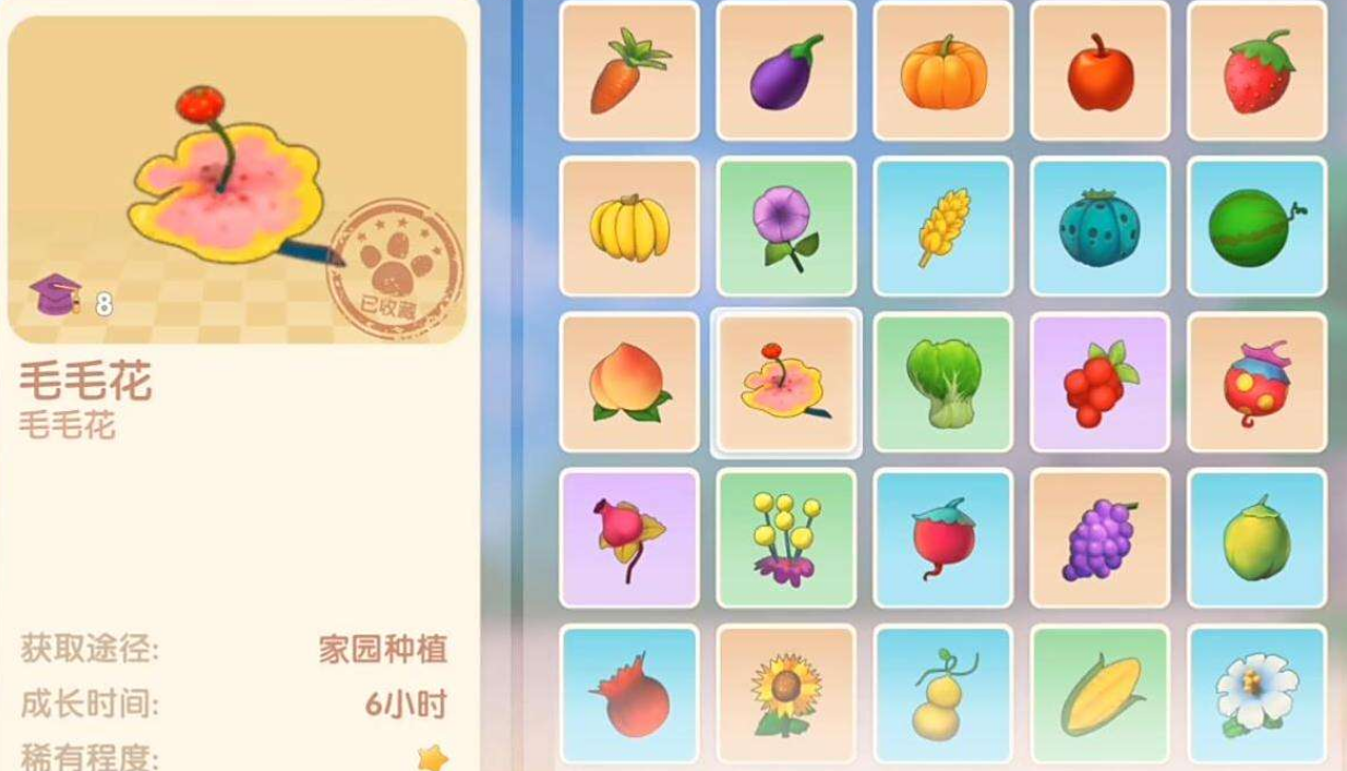 摩尔庄园怎么获得毛毛花