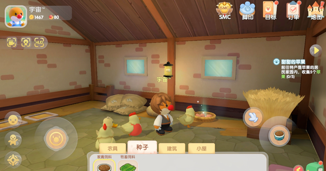 摩尔庄园怎么让鸡仔进屋