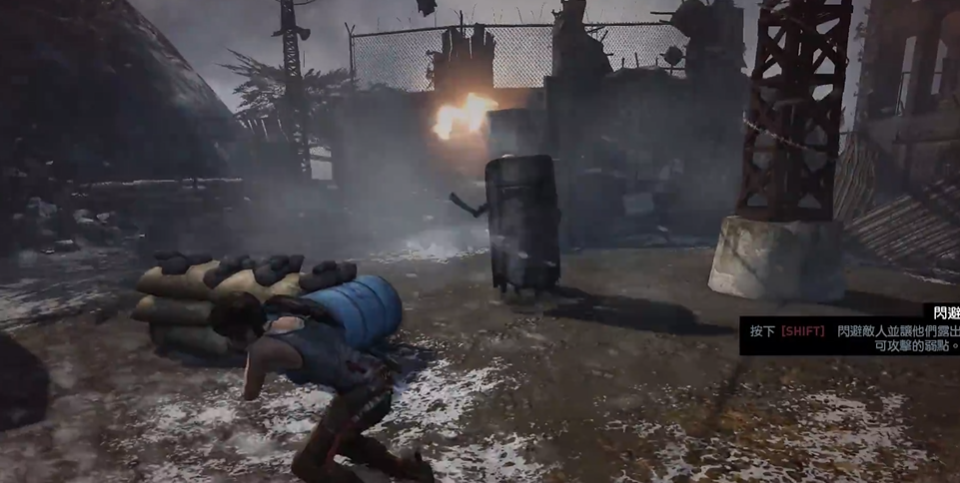 古墓丽影拿盾牌的怎么打