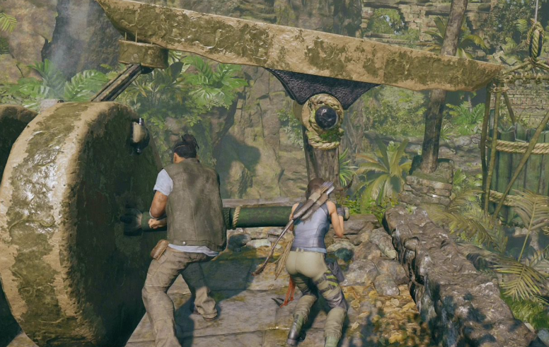 古墓丽影暗影水车那里怎么过