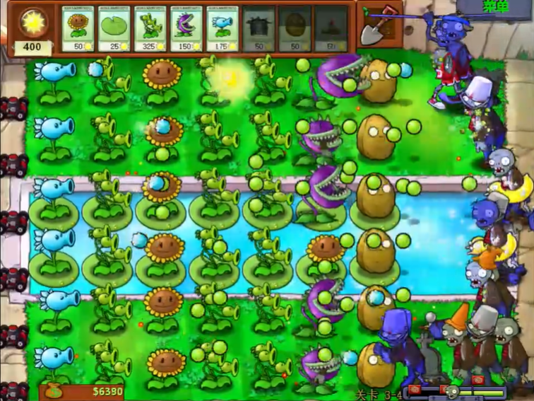 植物大战僵尸95版3-4怎么过