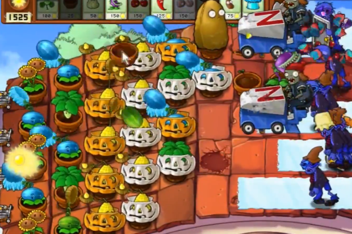 植物大战僵尸屋顶上的车怎么打