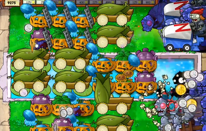 植物大战僵尸无尽模式梯子怎么搭