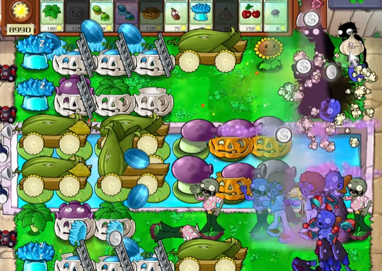 植物大战僵尸无尽模式梯子怎么搭