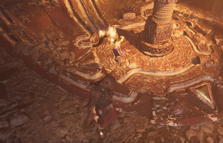 古墓丽影暗影旋转的木头怎么过